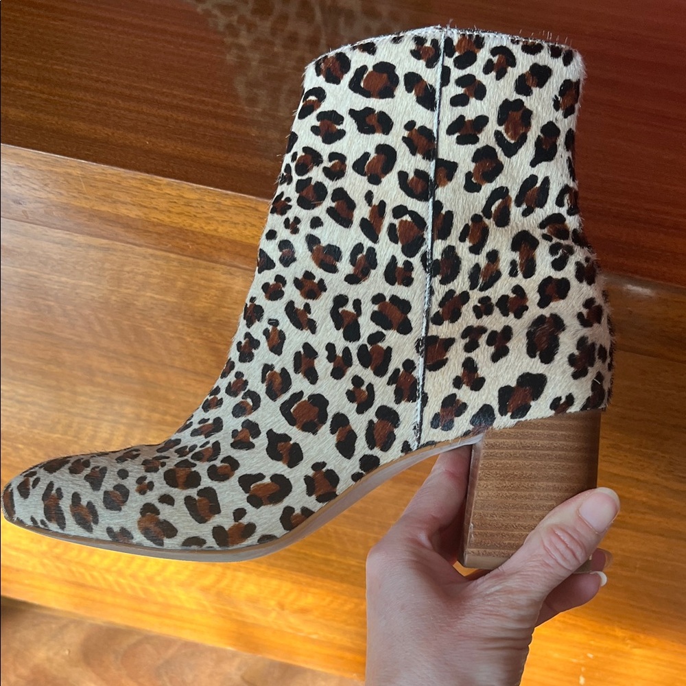 Worn once Able Leopard Print leather Ankle Boots - Picture 3 of 15